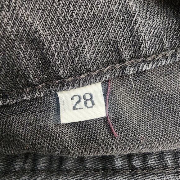 Revice Womens High Waisted Frayed Hems Red Side Zipper Flare 28x29 Size 28 - Picture 8 of 16